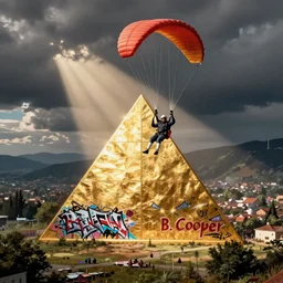 D. B. Cooper skydiving, graffiti art, golden ratio