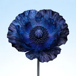 intricate beautiful blue, black and purple papaver, nebula in the sky, 1 7 th century, holds playing cards, in card's player by sezanne, matte painting, renaissance painting