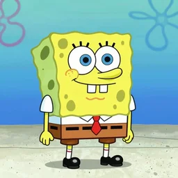 sponge bob squarepants in the style of a vault boy poster