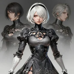 ultra realistic illustration of cyborg song hye - kyo, warframe, intricate, nier automata, white hair, elegant, highly detailed, digital painting, artstation, concept art, smooth, sharp focus, illustration, art by artgerm and akihiko yoshida and alphonse mucha