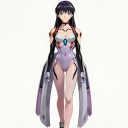 alluring highly detailed manga line art full-body portrait of (1) Misato from Evangelion, very detailed, realistic