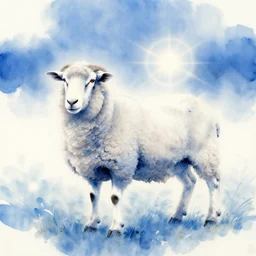 herdin sheep blue evening inkwash, dreamy lens flare, super resolution, masterpiece, international photography awards winner