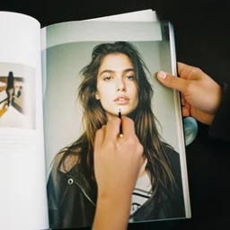 realistic photoshooting for a new etudes lookbook, color film photography, photo of a woman, photo in style of tyler mitchell, 3 5 mm, artistic moment