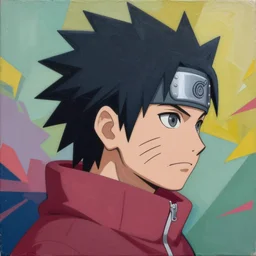 Shikamaru Nara profile picture by Sachin Teng, asymmetrical, Organic Painting , Matte Painting, meaningful, Powerful, geometric shapes, hard edges, graffiti, street art:2 by Sachin Teng:4