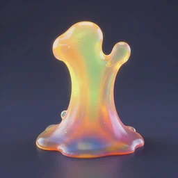 slushing slimy object, central composition, focus shape, well defined lit, plasma color, cinema 4 d