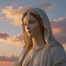 beautiful sunset clouds ( virgin mary face ) paradox