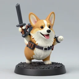 corgi wargaming miniature, heroic