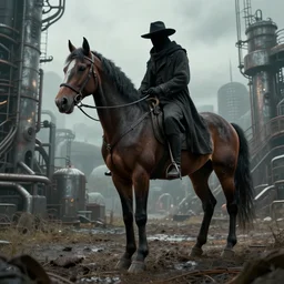 headless horseman sleepy hollow, science fiction industrial hard science concept art, 8K render octane high definition cgsociety, photorealistic, unreal engine