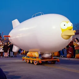 Homer Simpson Blimp in the Macy's Thanksgiving Day Parade 1953