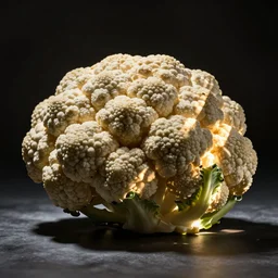 cauliflower brain side section, photography