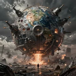 the end of the world, matte painting, concept art, 4k
