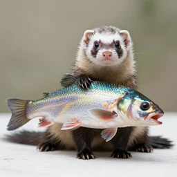 A fusion of a fish and a ferret