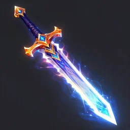energy sword, science fiction, fantasy, glowing, vibrant, sharp colors, concept art, d & d,