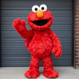 Elmo dressed up as a rapper