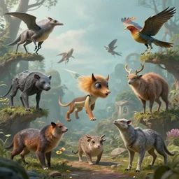 speculative evolution of aiology creatures / animals