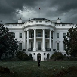 the white house, apocalyptic, gerald brom, hyper detailed, 8 k, fantasy, dark, grim
