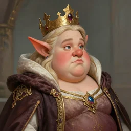 detailed portrait of the queen of the dwarves | chubby and elegant | Wayne Reynolds |