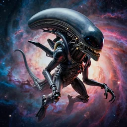 movie still frame, giant alien starship, a psychedelic nebula in the background, intricate details, beautiful composition, 8 k, cgi, by ridley scott, james cameron, zack snyder and michael bay
