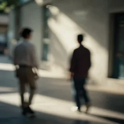 still from the movie blowup, out of focus, very blurry