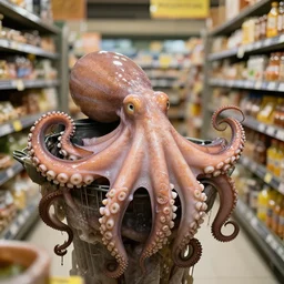 octopus in supermarket