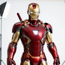 still photo of iron man, steampunk style, studio lighting, unreal engine 5 quality render, photorealistic portrait, highly detailed, bright studio setting, crisp quality and light reflections