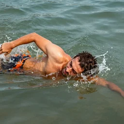man swimming in pozole