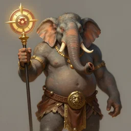 fantasy portrait, portly elephant man, d & d loxodon, wearing loincloth, holding holy symbol, rpg game, main character, detailed, digital painting, artstation, sharp focus, illustration, tomasz alen kopera, peter mohrbacher, donato giancola, joseph christian leyendecker, wlop, frank frazetta