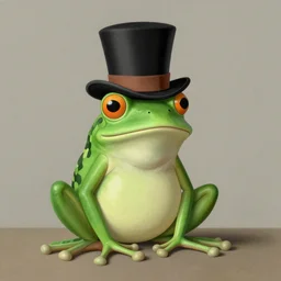 frog wearing 🎩 by René Magritte