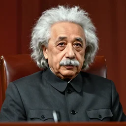 chairman mao einstein portrait