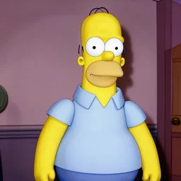 celebrity photoshoot of a real life homer simpson, flash