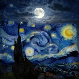 the cloudy moonlit sky, landscape art by donato giancola and greg rutkowski, digital art, trending on artstation, symmetry!!, volumetric lighting, hdr, starry night, high contrast