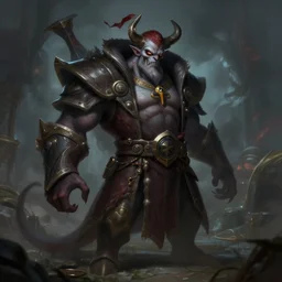 concept art of league of legends gentleman from hell, greg rutkowski, trending on artstation, highly detailed, ambient lighting