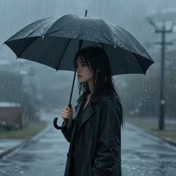 rain by alena aenami, digital artwork by karol bak and rhads, background by artgerm
