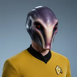 Portrait of an Asari as a Starfleet officer by Paul Lehr