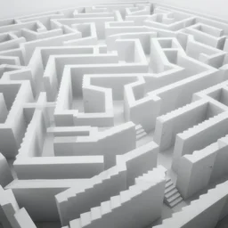 a white maze of doorways and stairs, empty, artstation, epic composition
