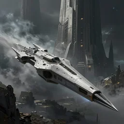 concept art by greg rutkowski, a gigantic spear - shaped starship plowing through space, approaches the system, huge and megalithic, frightening and creepy atmosphere, scifi, digital painting, artstation, concept art, smooth, sharp foccus ilustration, artstation hq