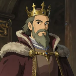 portrait of a medieval old king with a crown, portrait shinkai makoto studio ghibli studio key hideaki anno sakimichan stanley artgerm lau rossdraws james jean marc simonetti elegant highly detailed digital painting artstation pixiv