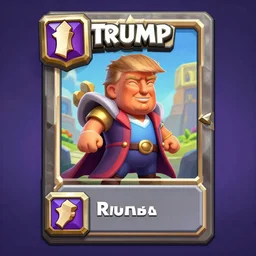 Trump as a clash royale card