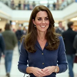 candid photo of kate middleton in a shopping mall in the 1990s