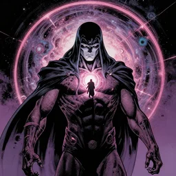 Azathoth looking inward towards the universe inside itself. DC Comics. Grant Morrison.