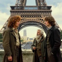 establishing shot of tom bombadil visiting paris, fantasy art by john howe and alan lee