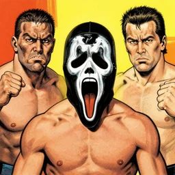 lucha libre, screaming monkey mask, by casey weldon, by todd schorr, by paul ranson, by moebius