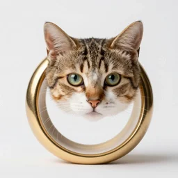 a ring - shaped cat
