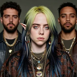 billie eilish as a stunningly beautiful Rastafarian Elf woman by WLOP, greg rutkowski and ross tran