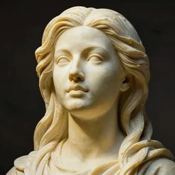 female portrait, butter sculpture