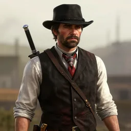 daniel day lewis plays dutch van der linde in the playstation 4 video game red dead redemption 2, video game screenshot