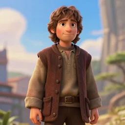 tribute sculpture of elijah wood as frodo, still from a pixar movie, high quality 3 d render, movie, pixar, renderman, 4 k, artstation