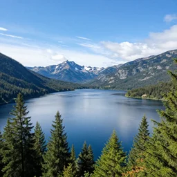 Spirit Lake Washington panoramic view