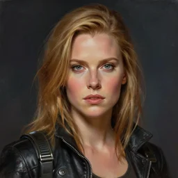 a young Carrie Fisher as  a  replicant from blade runner, detailed, centered, digital painting, artstation, concept art, donato giancola, Joseph Christian Leyendecker, WLOP, Boris Vallejo, Breathtaking, 8k resolution, extremely detailed, beautiful, establishing shot, artistic, hyperrealistic, beautiful face, cyberpunk , octane render