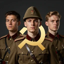 minimalist logo icon for soviet red army soldier, victo ngai, kilian eng, lois van baarle, behance, beeple, artstation